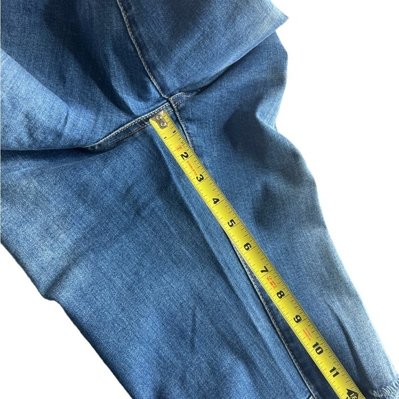 Home Folk Distressed Women's Mid Wash Blue Flare Jeans - Picture 11 of 16